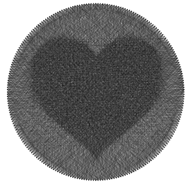 Ready to make Heart sign Symbols string art scheme