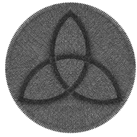 Ready to make Trinity Knot / Triquetra Symbols string art scheme