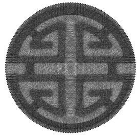 Ready to make Chinese Prosperity Symbol Lu Symbols string art scheme