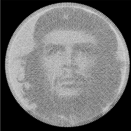 Ready to make Che Guevara (Dark) Politicians portraits string art scheme