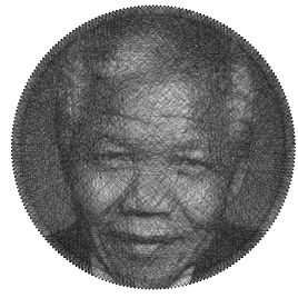 Ready to make Nelson Rolihlahla Mandela Politicians portraits string art scheme