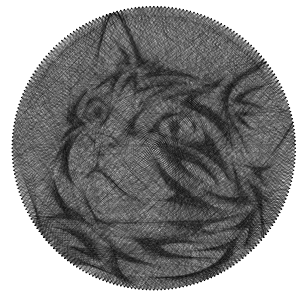 Ready to make Cat Animals string art scheme