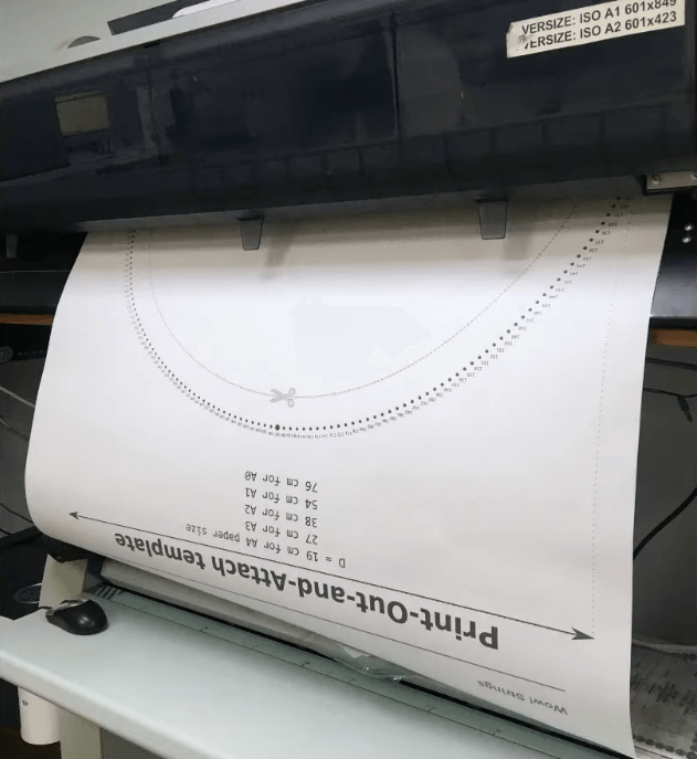 Print out the page with nail positions
