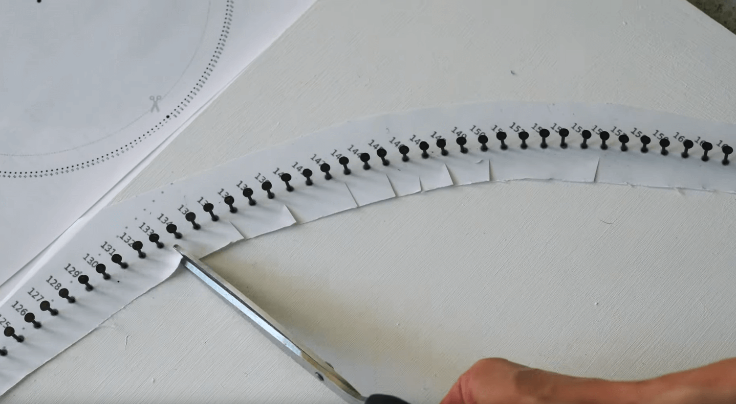 Make many radial cuts